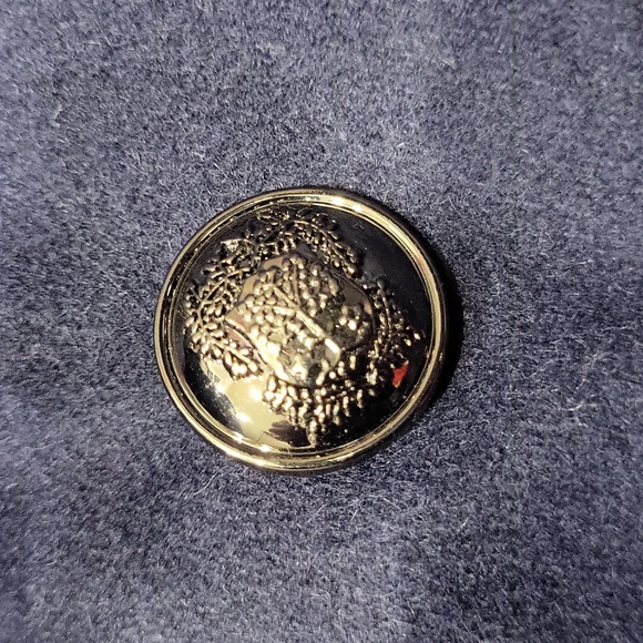 EUC New York Company women's navy blue belted wool blend pea coat wrapcoat layer - Picture 10 of 13